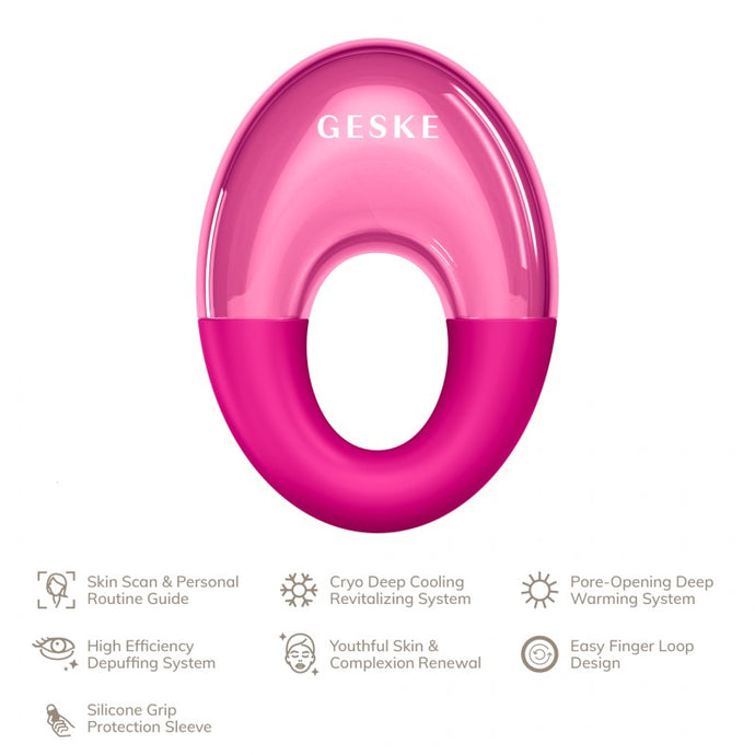 GESKE WARM EYE MASSAGER 7 in 1 MAGENTA - Beauty Bar 