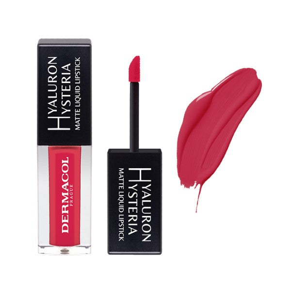 DERMACOL HYALURON HYSTERIA SUPER MATTE LIQ.LIPSTICK - AVAILABLE IN 8 SHADES - Beauty Bar 