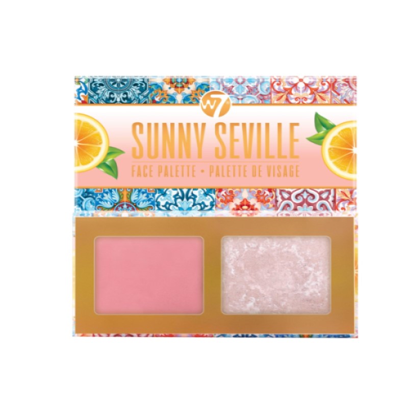 W7 SUNNY SEVILLE FACE PALETTE AVAILABLE IN 3 SHADES - Beauty Bar 