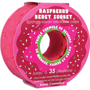 BOMB COSMETICS RASBERRY BERET DONUT BODY BUFFER - Beauty Bar 