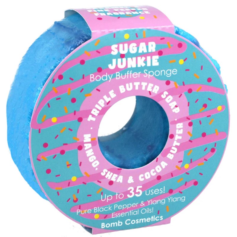 BOMB COSMETICS SUGAR JUNKIE DONUT BODY BUFFER - Beauty Bar 