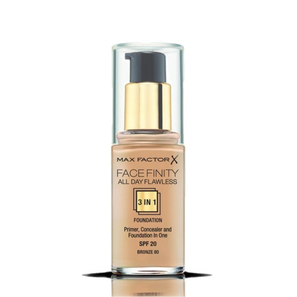 MAX FACTOR FACE FINITY ALL DAY FLAWLESS 3 IN 1 FOUNDATION - AVAILABLE IN A VARIETY OF SHADES - Beauty Bar Cyprus