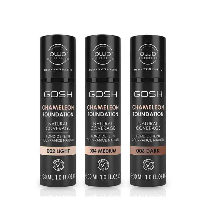 GOSH COPENHAGEN CHAMELEON FOUNDATION - AVAILABLE IN 3 SHADES - Beauty Bar 