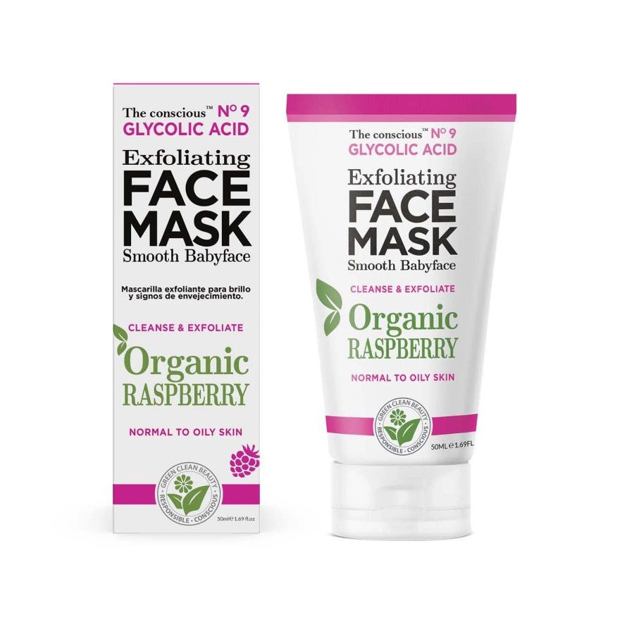 BIOVENE THE CONSCIOUS™ GLYCOLIC ACID EXFOLIATING FACE MASK ORGANIC RASPBERRY 50ML - Beauty Bar 