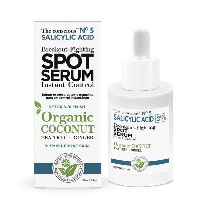 BIOVENE THE CONSCIOUS™ SALICYLIC ACID BREAKOUT-FIGHTING SPOT SERUM ORGANIC COCONUT 30ML - Beauty Bar 